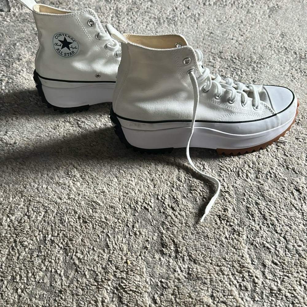 Converse Women's White Platform High-Tops
